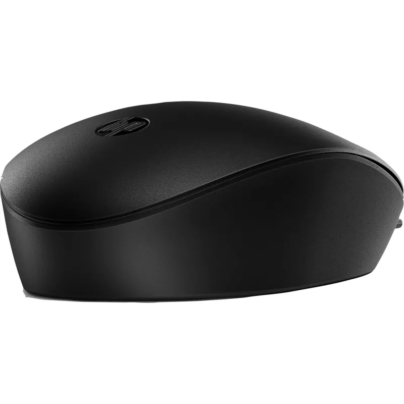 HP 125 Ratón con cable, ambidiestro, óptico, USB Type-A, negro