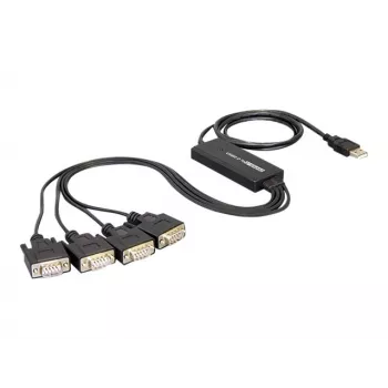 DeLock adaptador USB2.0 > 4 x serie - adaptador serie - USB - RS-232 x 4 (61887)