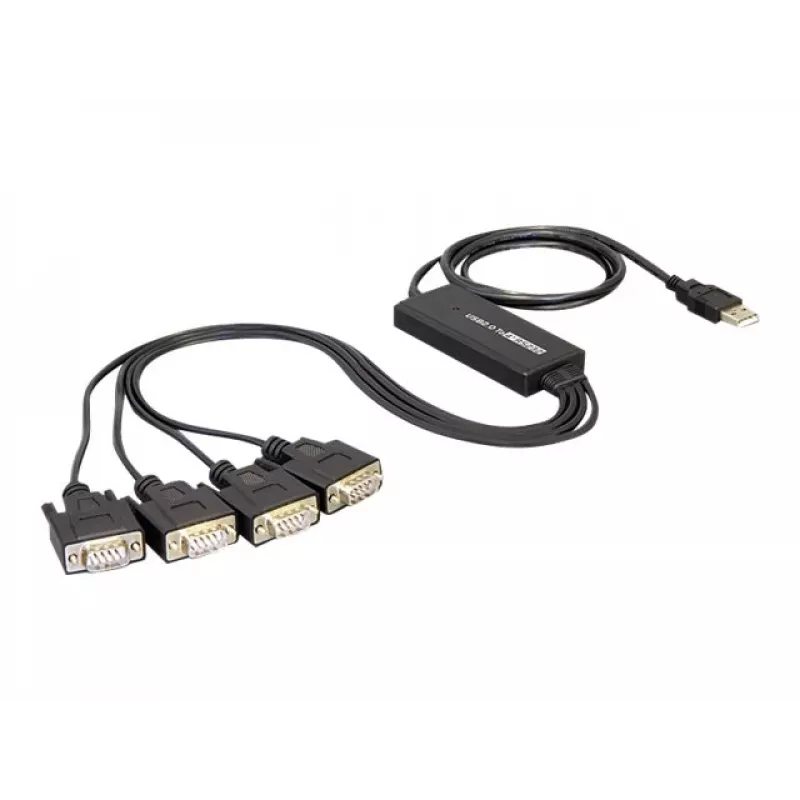 DeLock adaptador USB2.0 > 4 x serie - adaptador serie - USB - RS-232 x 4 (61887)