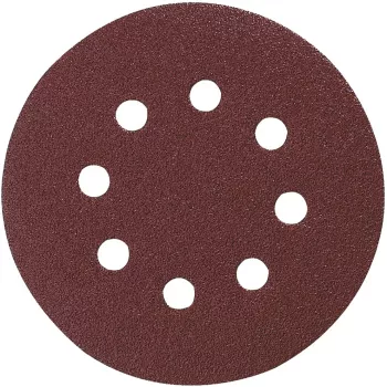 Makita - Papel de lija - para madera, metal - 10 piezas - 125 mm - redondo - Grano: P240 - 125 mm