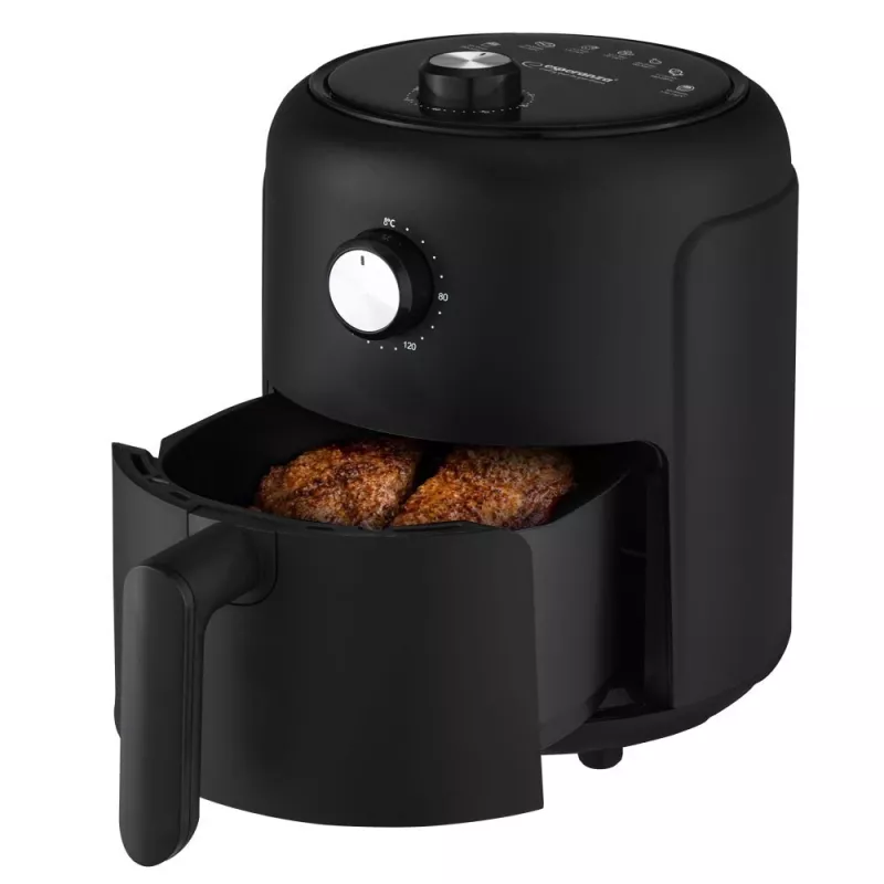 Freidora de aire ESPERANZA EKA001, 2,6 L, 1000 W, 7 programas, negra, compacta para encimera