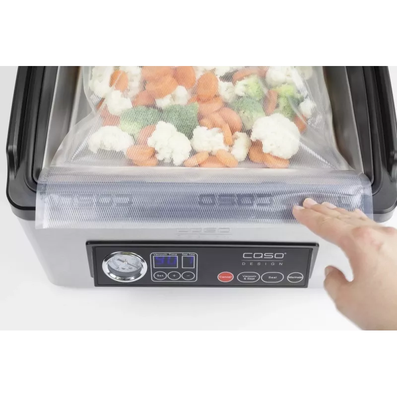 Envasadora al vacío Caso VacuChef 70 Power 350 W acero inoxidable — máquina de envasado al vacío