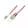 LogiLink - Cable de conexión - SC multimodo (M) a LC multimodo (M) - 1,0 m - Fibra óptica - Dúplex - 50/125 µm - OM4 - libre de halógenos - violeta brezo (FP4LS01)
