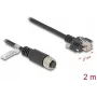 Cable de red DeLOCK M12 A-codificado 8 pines hembra a RJ45 macho Cat.5e 2 m negro