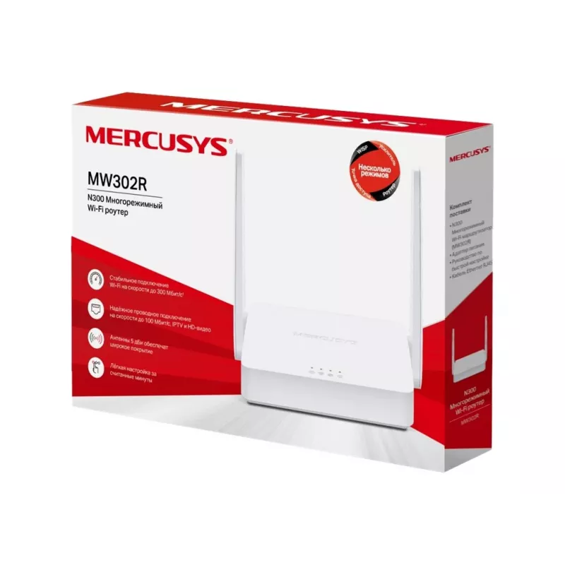 Router inalámbrico Mercusys MW302R Fast Ethernet Single-Band (2,4 GHz) Blanco