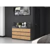 Cómoda Top e Shop M6 140 ANT/ART, 6 cajones, antracita roble, 1380×750×400 mm