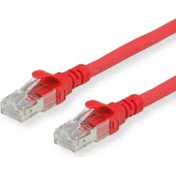 ROLINE - Cable de parcheo - RJ-45 (M) a RJ-45 (M) - 30 cm - SFTP - CAT 6a - Rojo (21.15.2971)
