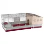 Jaula Ferplast Krolik 140 Plus para conejos, gris/rojo, B1420×T600×H500 mm, metal/plástico