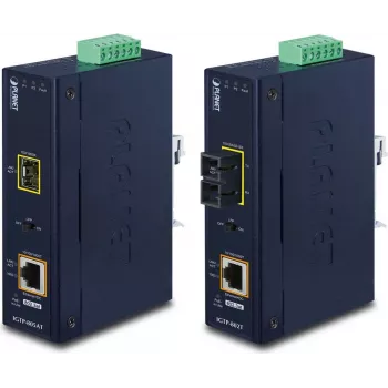 Convertidor de medios de red PLANET IP30 Industrial 10/100/1000BA