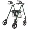 MDH GRAS andador de rehabilitación con asiento y bolsa, verde