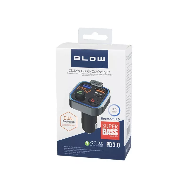 Transmisor FM BLOW 74-166# Bluetooth 87,5–108 MHz