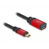 Adaptador USB DeLOCK 60172 USB Type-C macho a USB Type-A hembra 10 Gbit/s 15 cm rojo metal