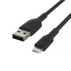 Cable trenzado USB-Lightning 1 m negro