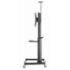 Soporte de TV de suelo Gembird TVS-70T-02 para pantallas de 37 inch-70 inch, máx. 70 kg, VESA 200x200-600x400, inclinable ±5°/-12°, altura ajustable, ruedas, gestión de cables