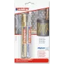 Rotuladores Edding e-750 Oro Plata — Tinta metálica, carcasa redonda, pack de 2