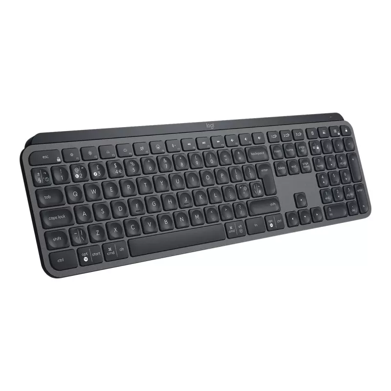 Logitech MX Keys for Business - Teclado - retroiluminado - Inalámbrico - Bluetooth, 2,4 GHz - QWERTY - GB - Grafito (920-010250)