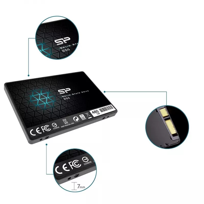 Unidad SSD Silicon Power Slim S55 480 GB 2,5