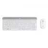 Logitech Slim Wireless Combo MK470 - Conjunto de teclado y ratón - Inalámbrico - 2,4 GHz - Español - Off-White (920-009199)
