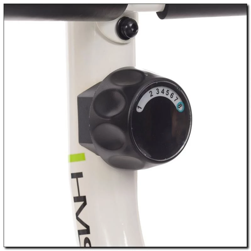 Bicicleta estática magnética horizontal blanca y verde HMS R9259