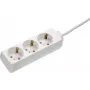 Regleta de enchufes AS Schwabe 11331, blanca, varios enchufes, sin interruptor
