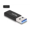 Adaptador DeLOCK 60001 USB A USB C Negro
