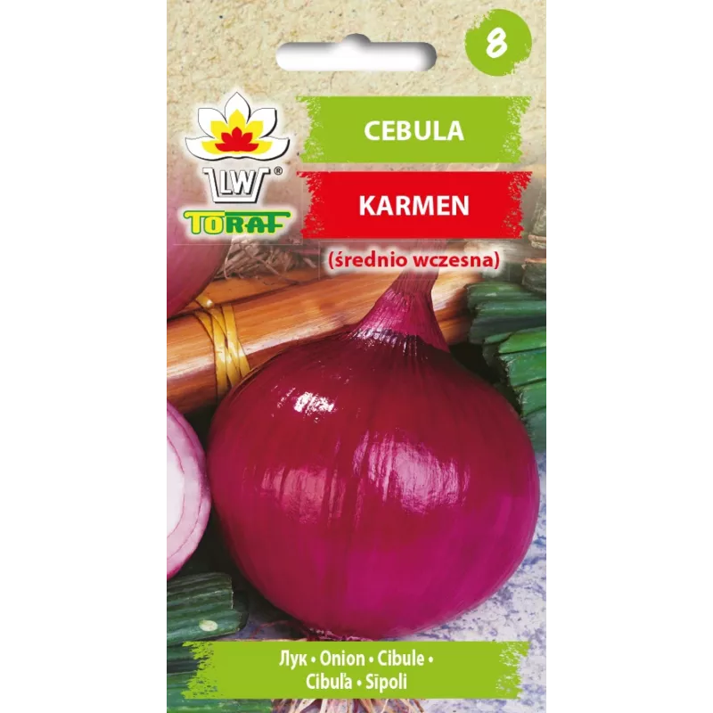 Semillas de hortalizas cebolla Karmen Toraf, paquete de 3g