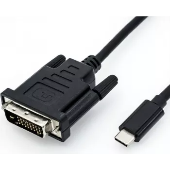 Adaptador de cable de vídeo ROLINE 11.04.5831 USB Type-C a DVI 2 m negro