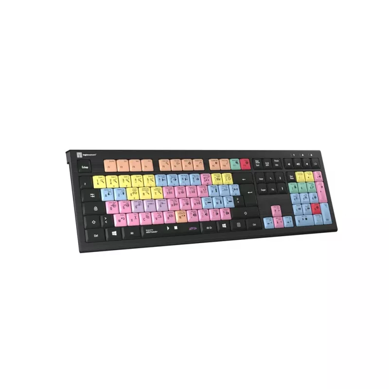 Logickeyboard ASTRA 2 USB AZERTY inglés teclado de tamaño completo negro