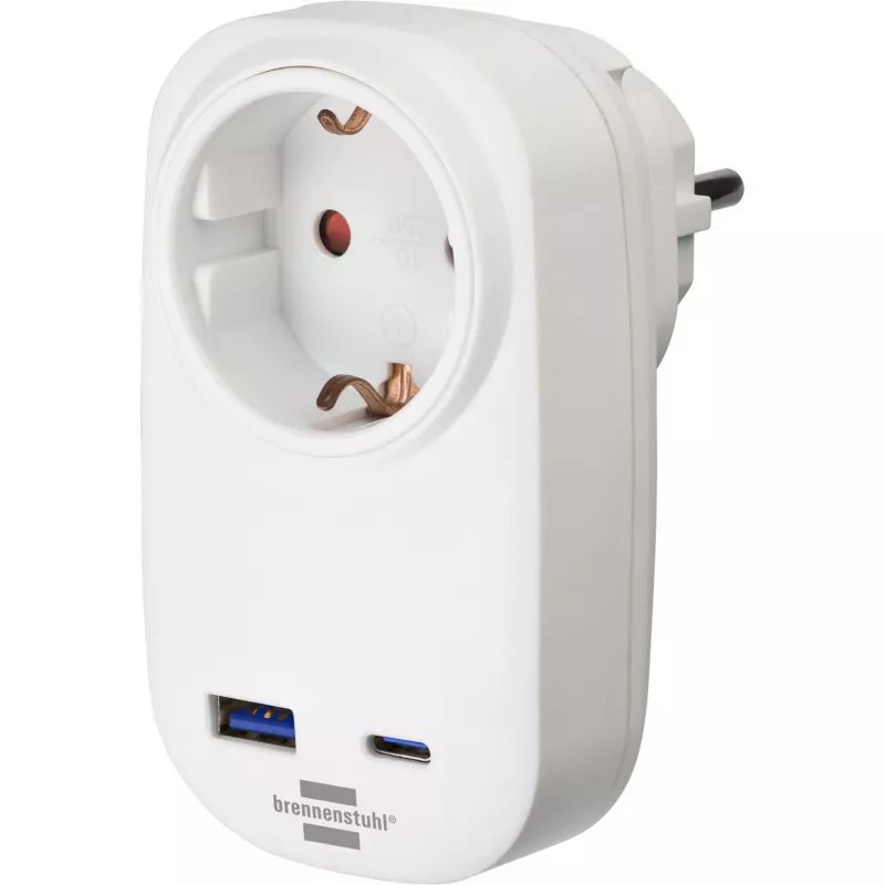 Adaptador de enchufe tipo F Brennenstuhl 1508210010 conector recto
