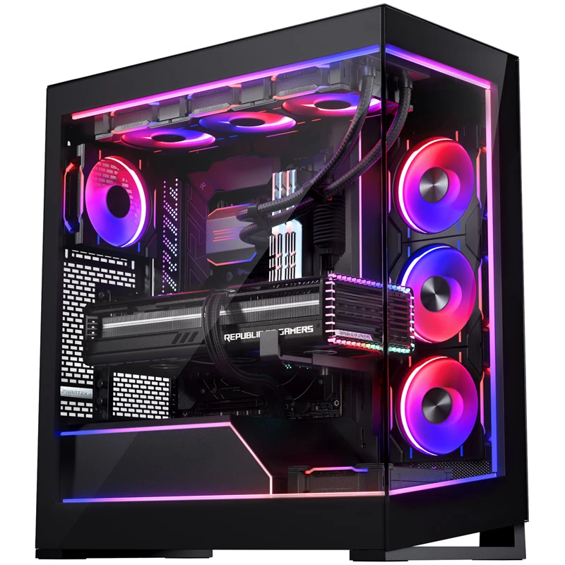 Kit DRGB Premium NV5 de Phanteks + Power Hub, 3x para marco exterior, 1x cubierta para cables de placa base - Negro