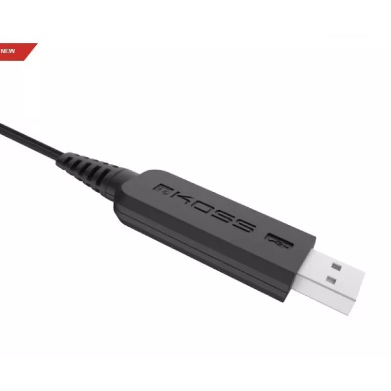 Koss | auriculares | CS195 USB | con cable | on-ear | micrófono | negro
