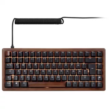 Teclado Sharkoon 100068081 Home USB QWERTZ alemán negro madera 75%