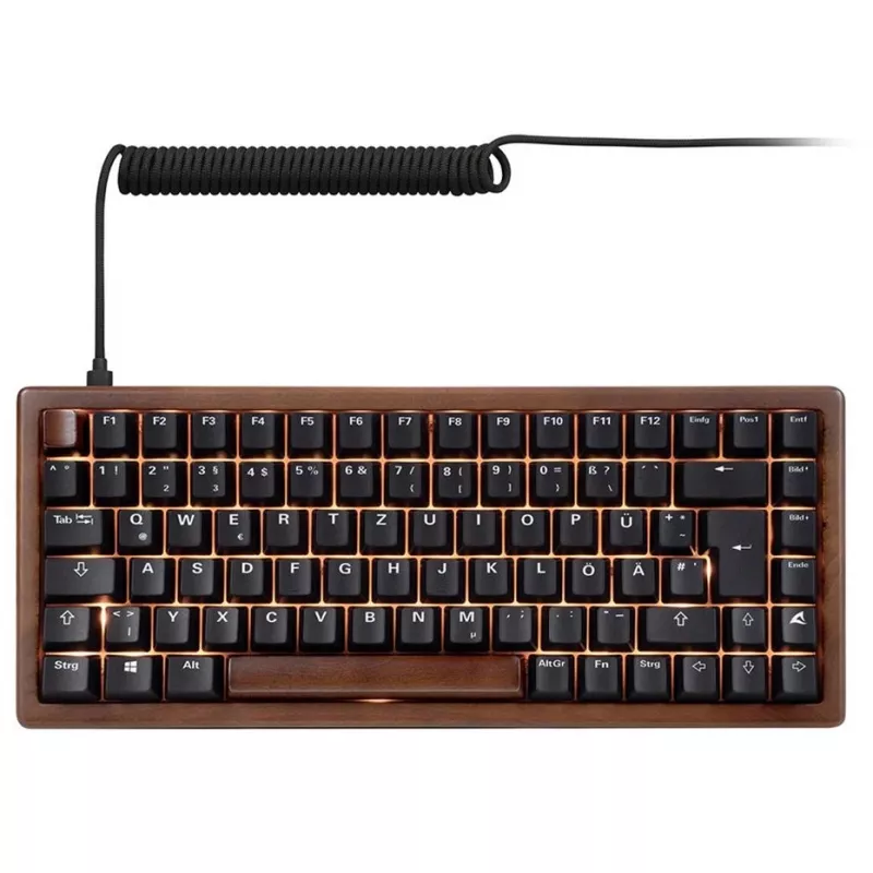 Teclado Sharkoon 100068081 Home USB QWERTZ alemán negro madera 75%