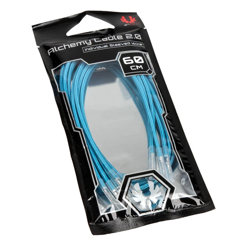 BitFenix Alchemy 2.0 cable para fuente de alimentación, 5× 60 cm, azul claro