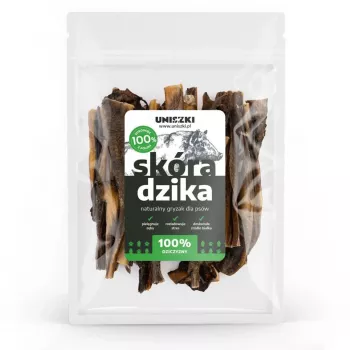 Premios para perros UNISZKI piel de jabalí, 100 g – premio duro dietético, sin conservantes, sin gluten ni azúcar