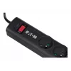 Eaton Protection Strip 6 FR PS6F regleta con protección contra sobretensiones, 6 tomas tipo E, 10 A, 220-250 V, 2500 W, cable de 1,5 m, interruptor, negra