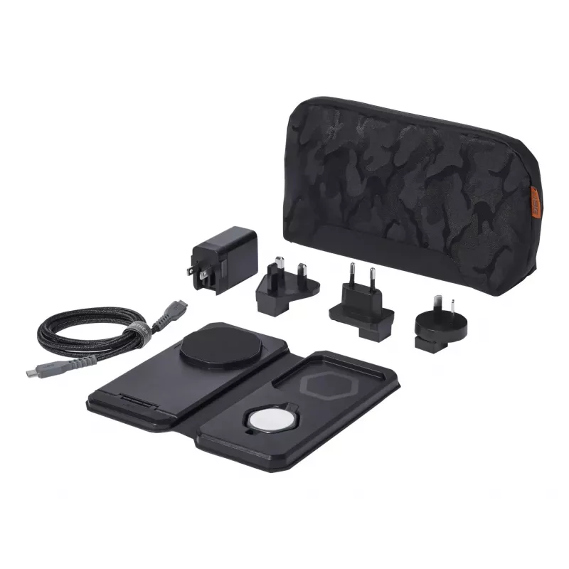 Auriculares 3 en 1 Urban Armor Gear SRGE carga inalámbrica negro gris