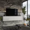 Mueble RTV ABI 4D 200x38x62 blanco mate