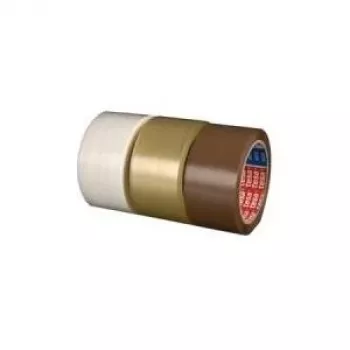 Cinta de embalar Tesa 4024, 50 mm × 66 m, adhesivo sin disolventes, marrón