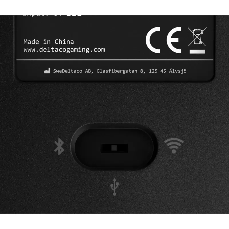 Deltaco GAM-100-DE - 65% - USB + Bluetooth - interruptor mecánico - QWERTZ - LED RGB - negro