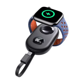 Cargador inalámbrico por inducción Joyroom JR-W09 3W con cable USB-C para Apple Watch, negro