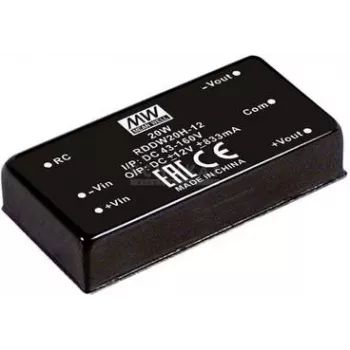 Fuente de alimentación mean well RDDW20F-15 — 20 W, 15 V, 0,666 A, RoHS