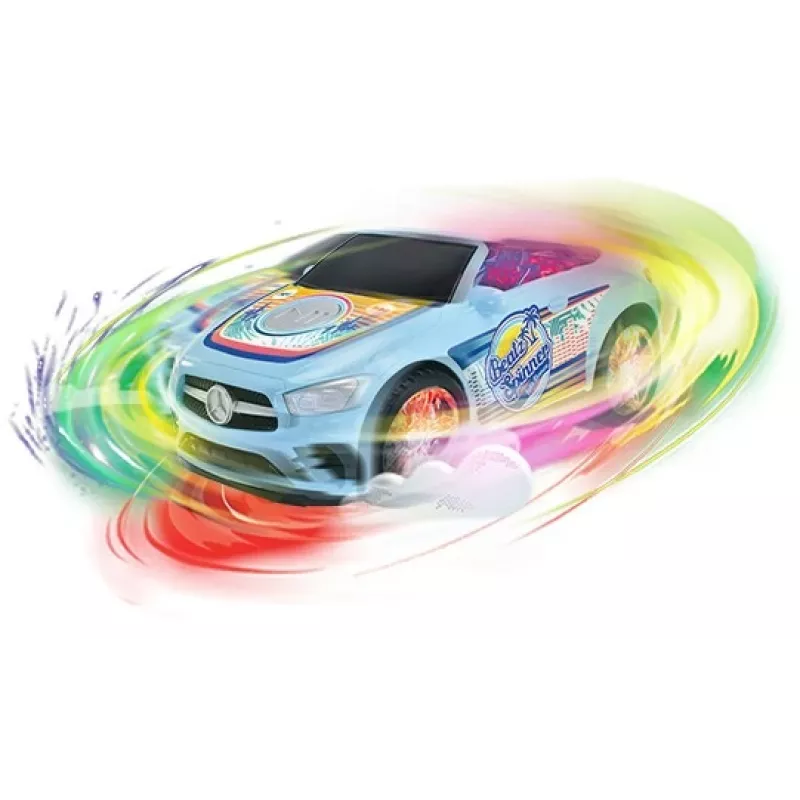 Coche Dickie Toys Mercedes-Benz E-Class Beat Spinner azul 3 pilas AA
