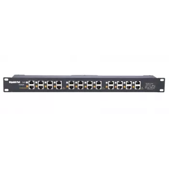 Inyector PoE Gigabit Extralink 12 puertos 12x 1000Mb/s RJ45, rack