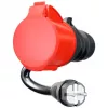 go-e adaptador para Gemini flex 22 kW, CEE rojo trifásico 32A > toma doméstica (negro, 30 cm)