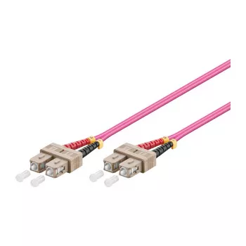 GoodConnections Cable de conexión de fibra óptica dúplex OM4 (multimodo, 50/125) SC/SC, LSZH, polaridad reversible, 0,5 m,