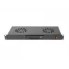 Lanberg AK-1502-B panel de ventilación para rack, 1U, 19 pulgadas, 2 ventiladores, termostato, LCD, 230 V, 483 x 192 x 44,45 mm, negro