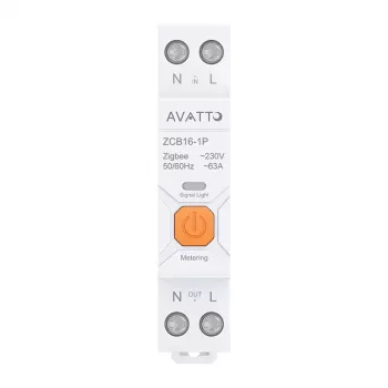 Fusible inteligente Avatto ZigBee ZWCB16 – relé en línea inalámbrico para control remoto y automatización
