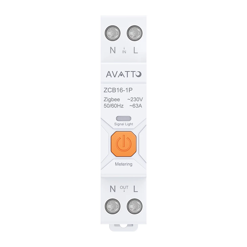 Fusible inteligente Avatto ZigBee ZWCB16 – relé en línea inalámbrico para control remoto y automatización
