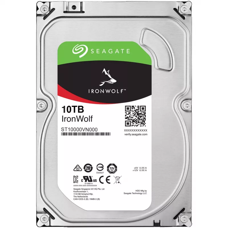 Seagate IronWolf ST10000VN000 disco duro interno 10 TB 7200 RPM 256 MB 3,5 pulgadas Serial ATA III